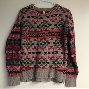 Aeropostale Holiday Tribal Knit Sweater